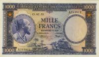 p29b from Belgian Congo: 1000 Francs from 1955